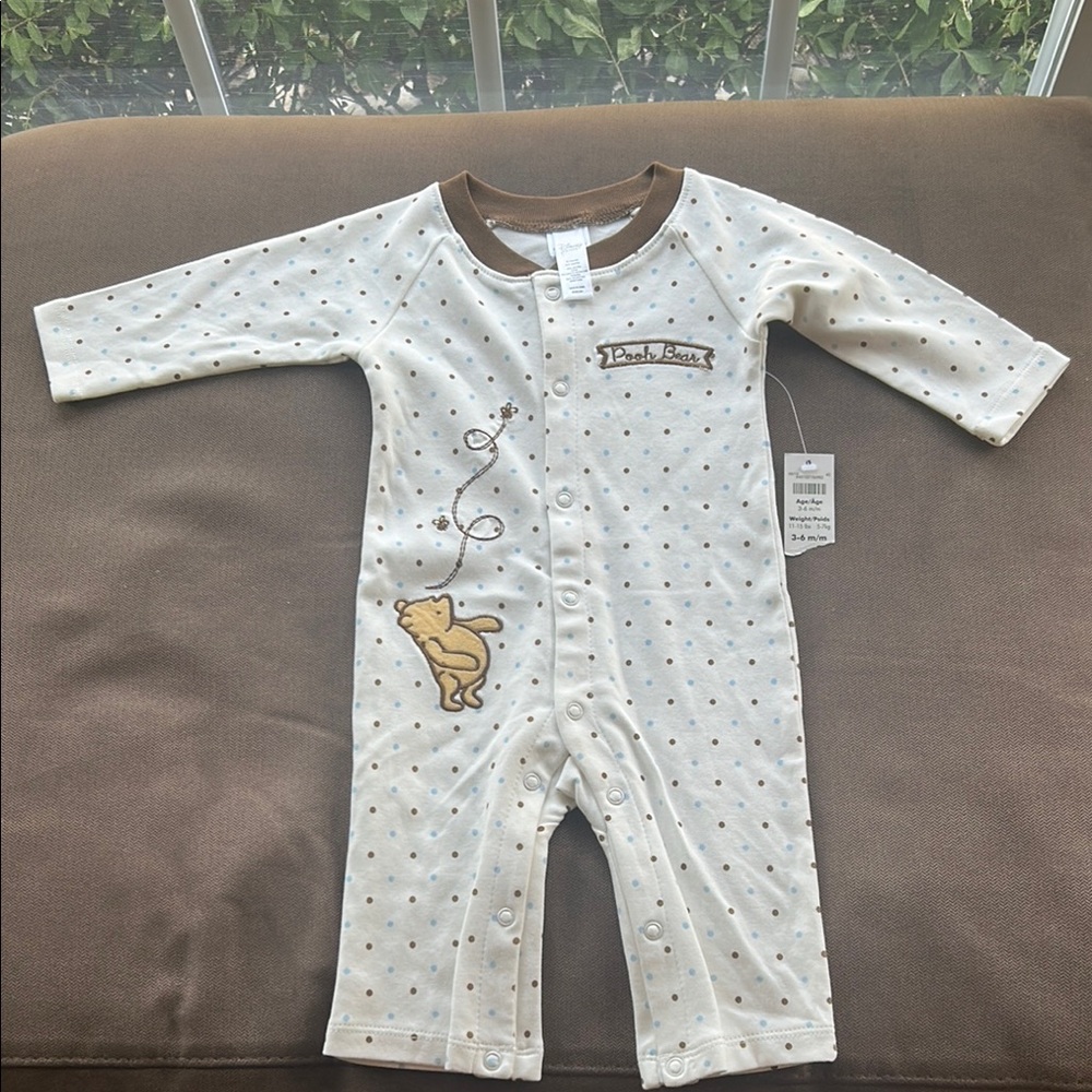 Disney White and Brown Winnie the Pooh Size 3-6 mos. NWT!!!